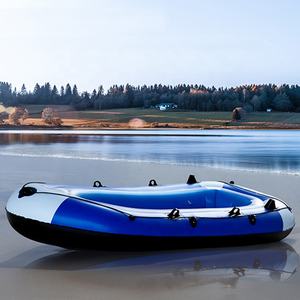 Radeaux gonflables bleus aviron <span class=keywords><strong>bateau</strong></span> <span class=keywords><strong>de</strong></span> pêche pagaie Kayak gonflable PVC Portable Sports nautiques canoë - Product Image 3