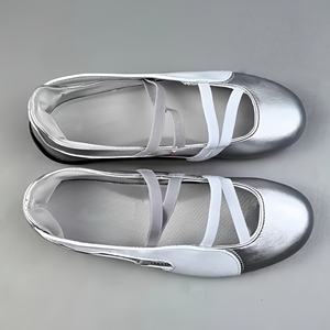 Zapatillas de Ballet Plateadas con Estampado de Leopardo para Mujer, Serie PUMAS de Lujo Personalizadas, Modernas y Versátiles - Product Image 4