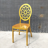 Chaises en métal doré Chiavari Phoenix durables - Mobilier moderne pour salle à manger et extérieur, idéal pour événements, mariages, fêtes, hôtels