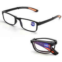 Lunettes de lecture pliables anti-lumière bleue HONKAN, économiques, avec dioptrie de +1,0 à +4,0, noires