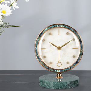 Circular Desk <b>Clock</b> Milky Color Silent Movement Living Room Decor - Product Image 2