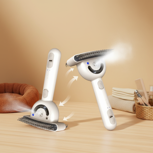 Brosse vapeur double face de haute qualité pour animaux de compagnie, avec 2 niveaux de pulvérisation, rechargeable, pour toilettage et massage – Produit pour animaux de compagnie, vente en gros sur plateforme mondiale - Product Image 1