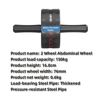 Rodillo Abdominal silencioso de 3 ruedas, equipo de entrenamiento de fuerza de rueda Ab, ejercicios físicos, uso en interiores y exteriores, fácil de llevar