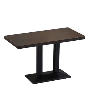 Mesa de Comedor Rectangular de Madera Maciza Comercial para Restaurante, Cafetería, Tienda de Café - Muebles Modernos para Exteriores - Product Image 2