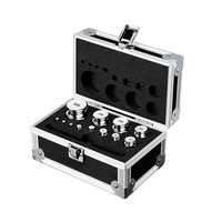 Kit de Pesas de Prueba de 1g-50g, Grado M1 F1, Acero Inoxidable, Pesas de Calibración