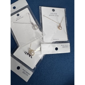 925 Sterling <b>Silver</b> 18K Gold Plated Rhodium Plated Link Chain Women's Wedding Trendy Pearl Heart Crystal Pendant <b>Choker</b> Necklace - Product Image 1