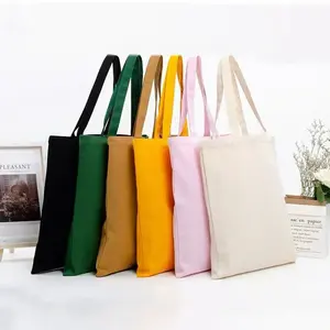 Bolsa de compras de lona de algodón personalizada al por mayor con impresión de logotipo y patrón de letras - Product Image 5