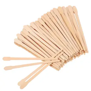 Wax Spatulas Wood Waxing Applicator Sticks Small Size for Hair Removal Eyebrow Body for Spa Home Usage