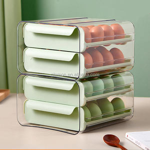 32 40 grille porte-œufs porte-œufs en plastique avec couvercle transparent réfrigérateur conteneur de stockage d'œufs blanc - Product Image 4