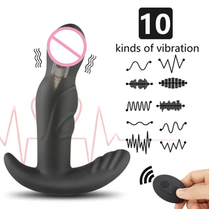 Juguetes de tapón Anal <span class=keywords><strong>Gay</strong></span> de gran tamaño masajeador de próstata y vibrador Anal giratorio tapones anales enormes para hombres y mujeres juguetes sexuales anales - Product Image 2