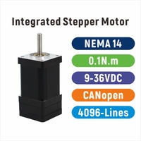 Moteur pas à pas micro-intégré hybride CANopen NEMA 14 35mm 0.1N.m 9-36V DC en boucle fermée pour mini-imprimante jet d'encre