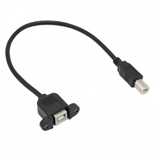 สายเคเบิลข้อมูล USB2.0 แบบ OEM/ODM ชนิด USB Type B ตัวผู้-ตัวเมีย พร้อมอะแดปเตอร์แบบติดตั้งบนแผง สำหรับเครื่องพิมพ์ เครื่อง POS และเครื่องสแกน - Product Image 2