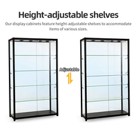 Vitrine de présentation en aluminium et verre de luxe sur mesure avec éclairage LED, verrouillable, pour centre commercial, bijouterie