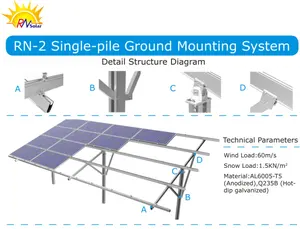 China Best Pile Ground Mounting System Solar Racking Ground Mount System Ground Mount Solar Structure