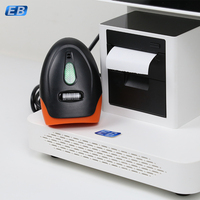 Escáner de Código de Barras 2D Portátil HBS-200, Lector de Códigos QR con Cable USB, Escaneo de Pantalla Móvil para Punto de Venta Minorista y Almacén