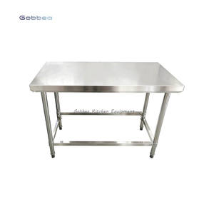 Hospitalité onlocation table de travail en acier inoxydable utilisée table de travail banc en acier inoxydable monocouche sans sous étagère - Product Image 1