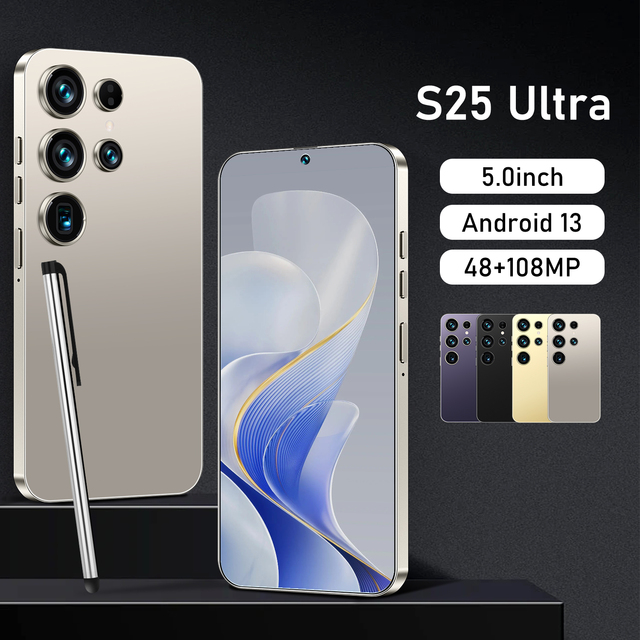 New S25 Ultra Mini 5G Smartphone 6GB+128GB Dual SIM 108MP LED Display Android French/Spanish Support
