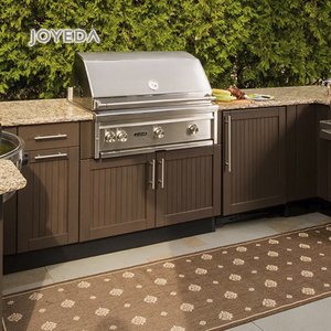 Gros île en bois en acier inoxydable charbon de bois barbecue <span class=keywords><strong>cuisine</strong></span> extérieure - Product Image 5