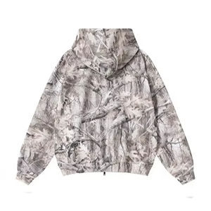 Felpa con Cappuccio da Uomo Streetwear Outdoor in Spugna Pesante da 340 GSM con Stampa Mimetica Albero, <span class=keywords><strong>Abbigliamento</strong></span> <span class=keywords><strong>Sportivo</strong></span> Personalizzabile con Marchio - Product Image 4