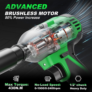 3 in 1 Electric Impact Wrench 20V 430nm Cordless Brushless Car Support Battery <strong>Power</strong> Local US Warehouse Drop Shipping Available - Product Image 5