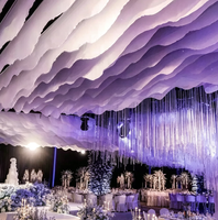 Offre Spéciale : Voilage de plafond en tissu pour décoration de restaurant extérieur, hôtel, bord de mer, mariage, fête, événement, toile de fond