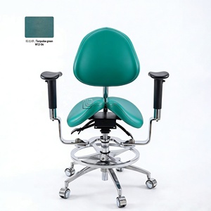 Tabouret <span class=keywords><strong>de</strong></span> dentiste pivotant ergonomique <span class=keywords><strong>de</strong></span> luxe <span class=keywords><strong>de</strong></span> haute qualité Lexison PRHF-SC001 <span class=keywords><strong>avec</strong></span> <span class=keywords><strong>dossier</strong></span> réglable pour clinique dentaire - Product Image 2