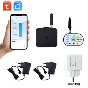 جهاز تحكم لاسلكي بالموجات فوق الصوتية TLC2502P-WL لقياس مستوى السوائل مع مقبس ذكي للتحكم التلقائي في مضخة المياه للمنازل والخزانات الزراعية - Product Image 1