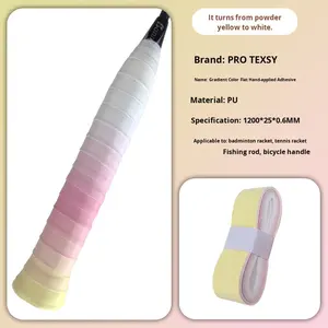 Fita Adesiva para Raquete de Badminton em Três Cores, Fita Plana Absorvente de Suor, Envoltório para Raquete de Tênis, Envoltório para Cabo de Bicicleta e Vara de Pesca - Product Image 4