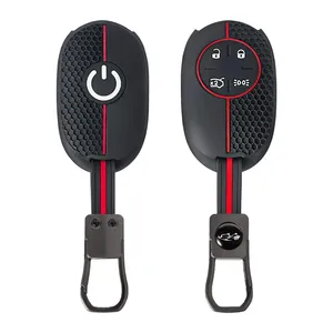 Étui de protection en silicone pour clé à 4 boutons, coque de protection pour <span class=keywords><strong>Fiat</strong></span> 500 500E 2020 2021 <span class=keywords><strong>2022</strong></span>, accessoires de style intérieur automobile - Product Image 1