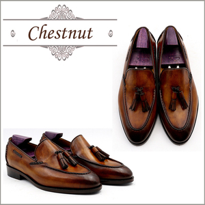 Chaussures pour hommes en promotion : Mocassins à pampilles Goodyear Welted, de <span class=keywords><strong>luxe</strong></span> et sur mesure, pour hommes - Product Image 3