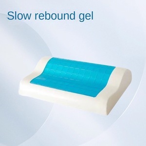 Almohada de espuma viscoelástica transfronteriza, color lechoso, forma ondulada, firmeza media, con soporte refrescante de bolsa de hielo para uso en dormitorio - Product Image 4