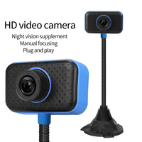 Webcam HD USB 2.0 Komputer 480P WebCamera Dengan Lampu LED Mikrofon Bawaan untuk Komputer Desktop Notebook PC