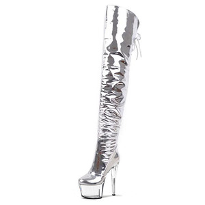 Nianzheni-Botas por encima de la rodilla para novia, zapatos de boda de 17CM de altura, con cinturón fino, sexy, tentación, fetiche de moda, para fiesta, pole dancing - Product Image 2