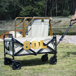 भारी ड्यूटी ओएम फोल्डिंग कार्ट गार्डन पिकनिक बीच कैंपिंग कार्ट फोल्डेबल वैगन ट्राली - Product Image 2