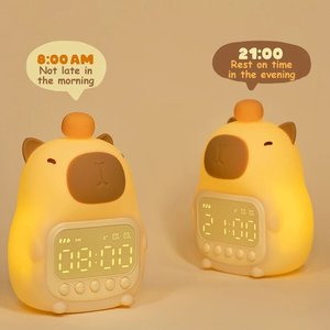 Réveil-lampe à thème Capybara avec système d'arrêt automatique et fonction snooze pour un usage quotidien par les enfants - Product Image 2