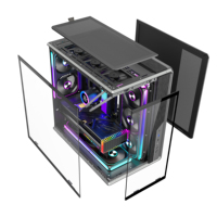 Boîtier de jeu ATX Cooler Master Deluxe RGB avec panneau frontal en verre trempé pour processeur