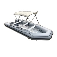 Ce Hypalon Sport cabine Cruiser passager rigide utilisé aéroglisseur canoë Ponton bateau pour l'eau