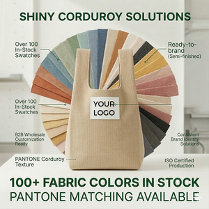 Sac à main vintage en velours côtelé vert forêt avec étiquette tissée personnalisée pour <span class=keywords><strong>boutique</strong></span>, petit sac fourre-tout esthétique - Product Image 6