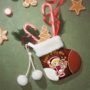 POP MART Promise, <span class=keywords><strong>Solo</strong></span> Artículos Auténticos, Serie Apple of My Eye - Mini Bolsa Sorpresa, Adorno Navideño para Calcetines - Product Image 4