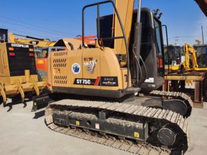 เครื่องมือขุดตีนตะขาบ SY75C 5.5ตันโมเดล2020มือสองพร้อมมอเตอร์แกนและเครื่องยนต์ที่ผ่านการทดสอบและตรวจสอบในเซี่ยงไฮ้ - Product Image 4