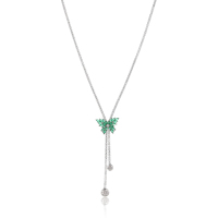 Collier Papillon Texturé Créatif pour Femme, Bijou Rétro Papillon de Dessin Animé, Collier de Mariage Tendance