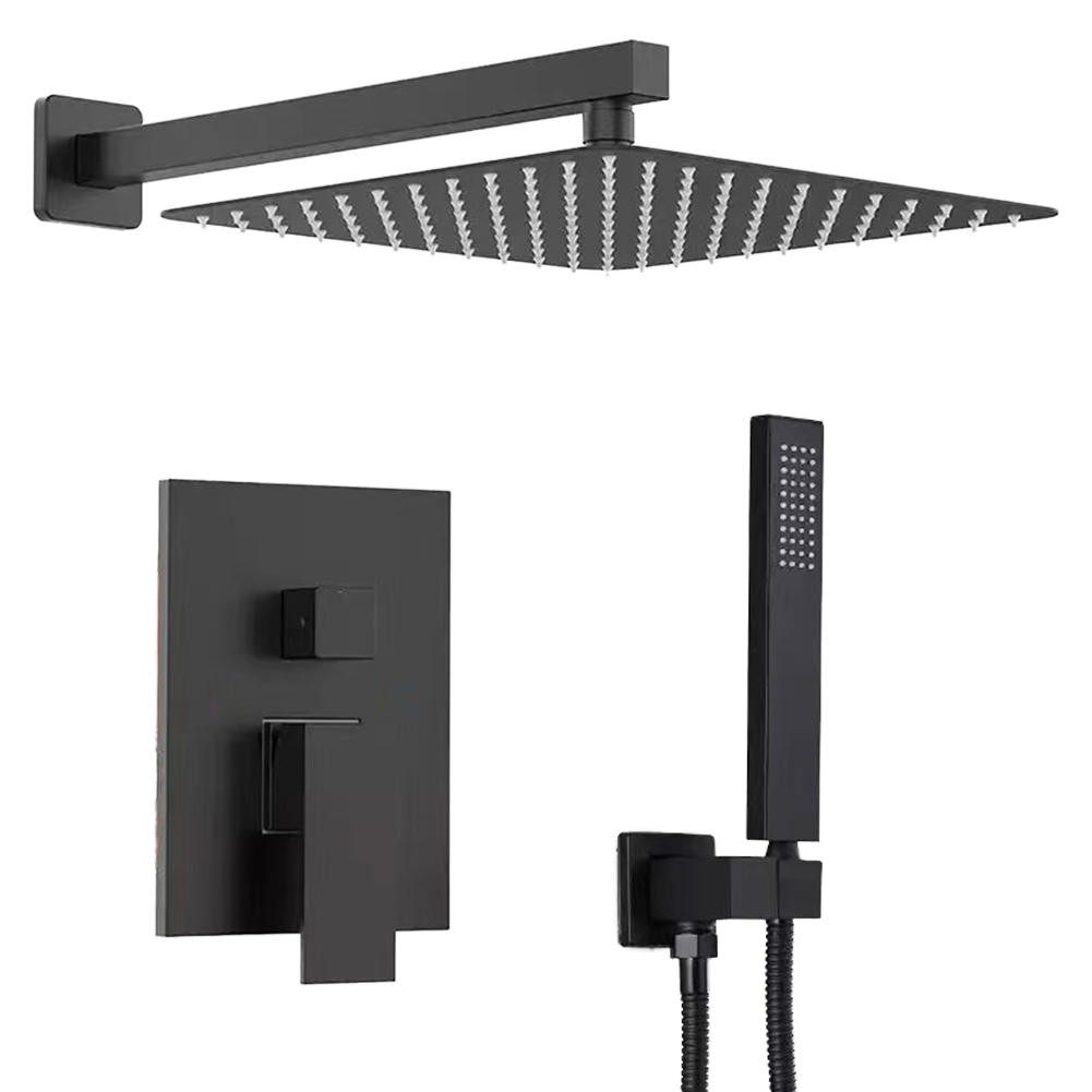 12-Inch High-Pressure Shower System – Wall-Mounted