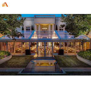 เต็นท์ศาลางานแต่งงานหรูหราพร้อมม่านและไฟนางฟ้า - Product Image 5