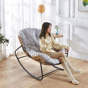 Sillón Mecedor Nórdico para Balcón, Sillón Individual para <span class=keywords><strong>Siesta</strong></span> y Relajación - Product Image 6