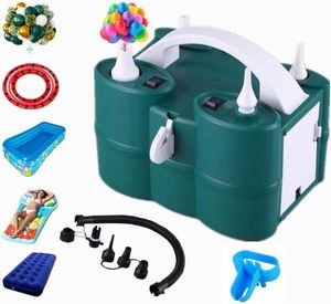 Customizable Multifunctional Green Plastic Magnetic Durable Party Supplies Dual Nozzle <b>Balloon</b> Blower Electric Pump Indoor - Product Image 1