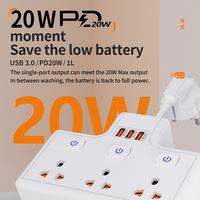 Prise multiple à charge rapide de bonne qualité avec 3 ports USB carte d'alimentation standard thaïlandaise rallonge de prise multiprise