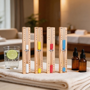 Premium RotationWooden Sauna <b>Timer</b> Sandglass Heat Resistant 15 Minute Wall Mounted Hourglass for Spa Steam Room Bathroom - Product Image 4