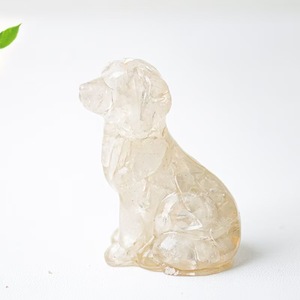 क्रिस्टल टुकड़ा स्क्वाटिंग कुत्ते लाँनी होटल लॉबी डेस्कटॉप सजावट - Product Image 5