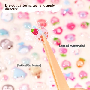 Pegatinas Decorativas de Espuma de Cristal con Forma de Animales de Dibujos Animados en 3D, Divertidas y Bonitas, para Niños, Regalo - Product Image 3