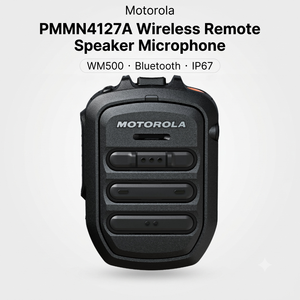 Microphone haut-parleur sans fil <span class=keywords><strong>Motorola</strong></span> PMMN4127A WM500, IP67, antibruit, RSM pour radio bidirectionnelle ION R5 R7 - Product Image 1